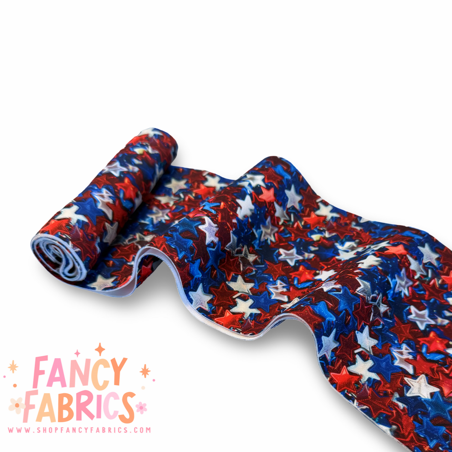 American Stars | 5"xWOF Strip | Thin Scuba | Ready To Ship