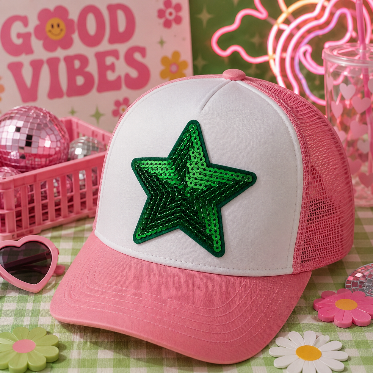 Emerald Sequin Star | Iron On Patch