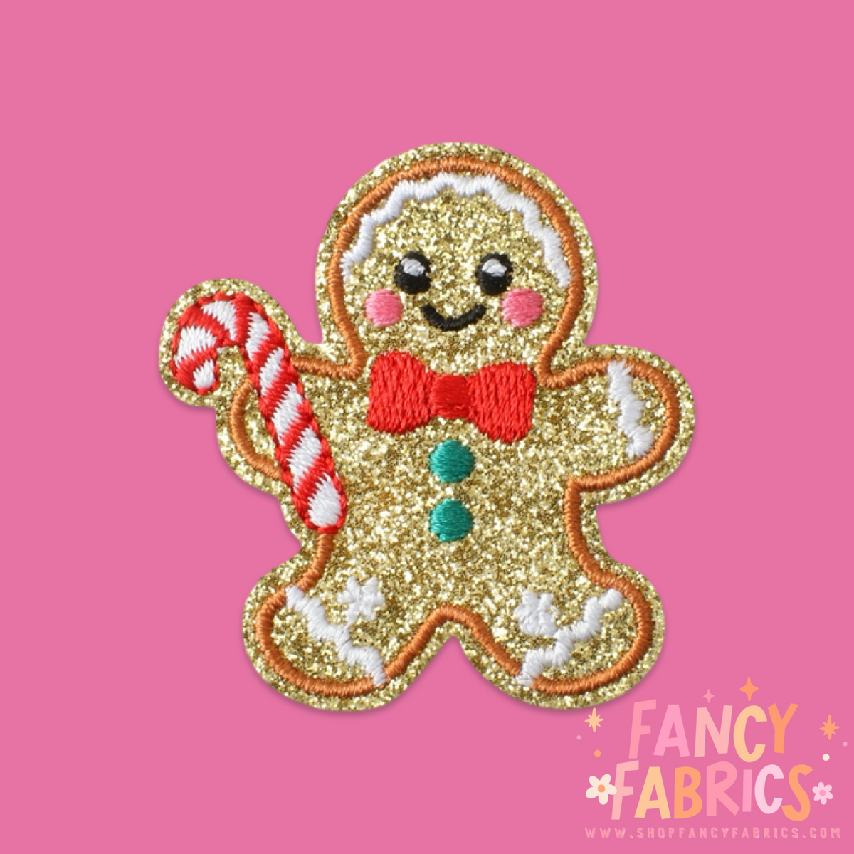 Candy Cane Gingerbread | Iron On Patch