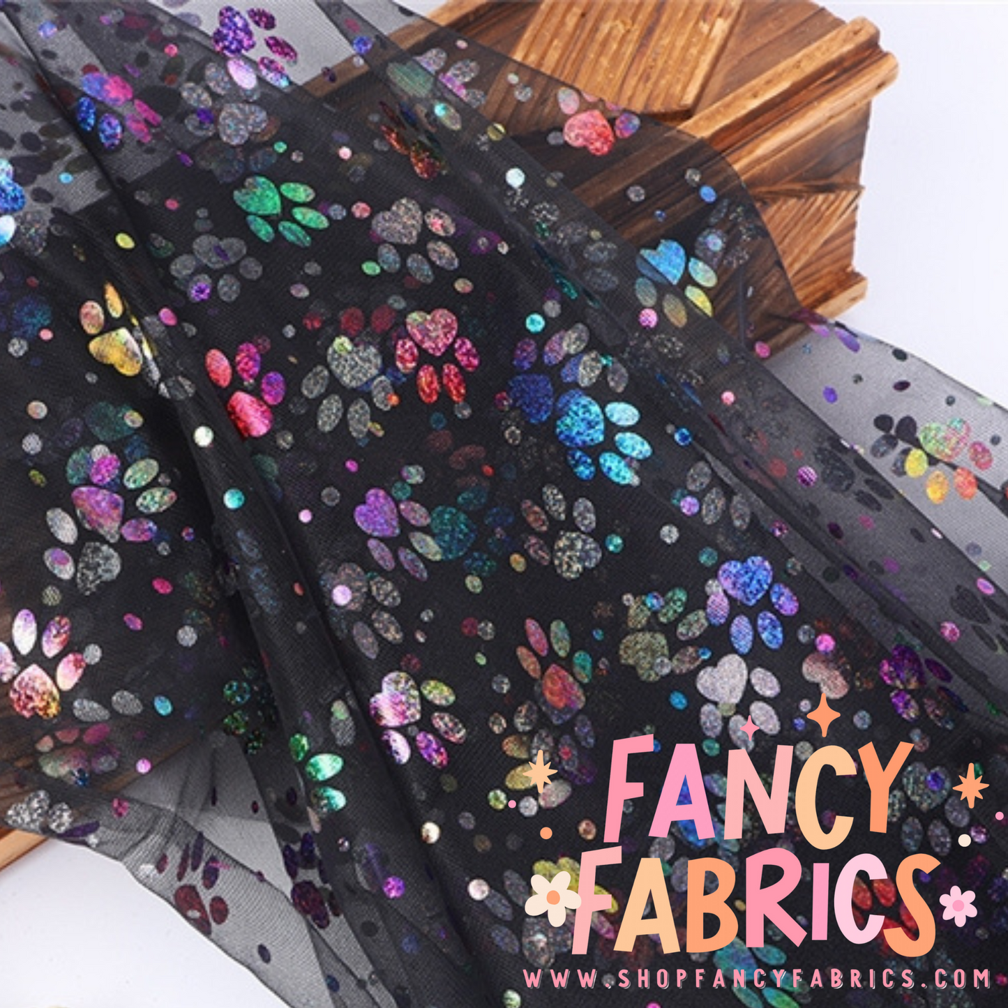 Rainbow Paws | Stretch Mesh | Ready To Ship