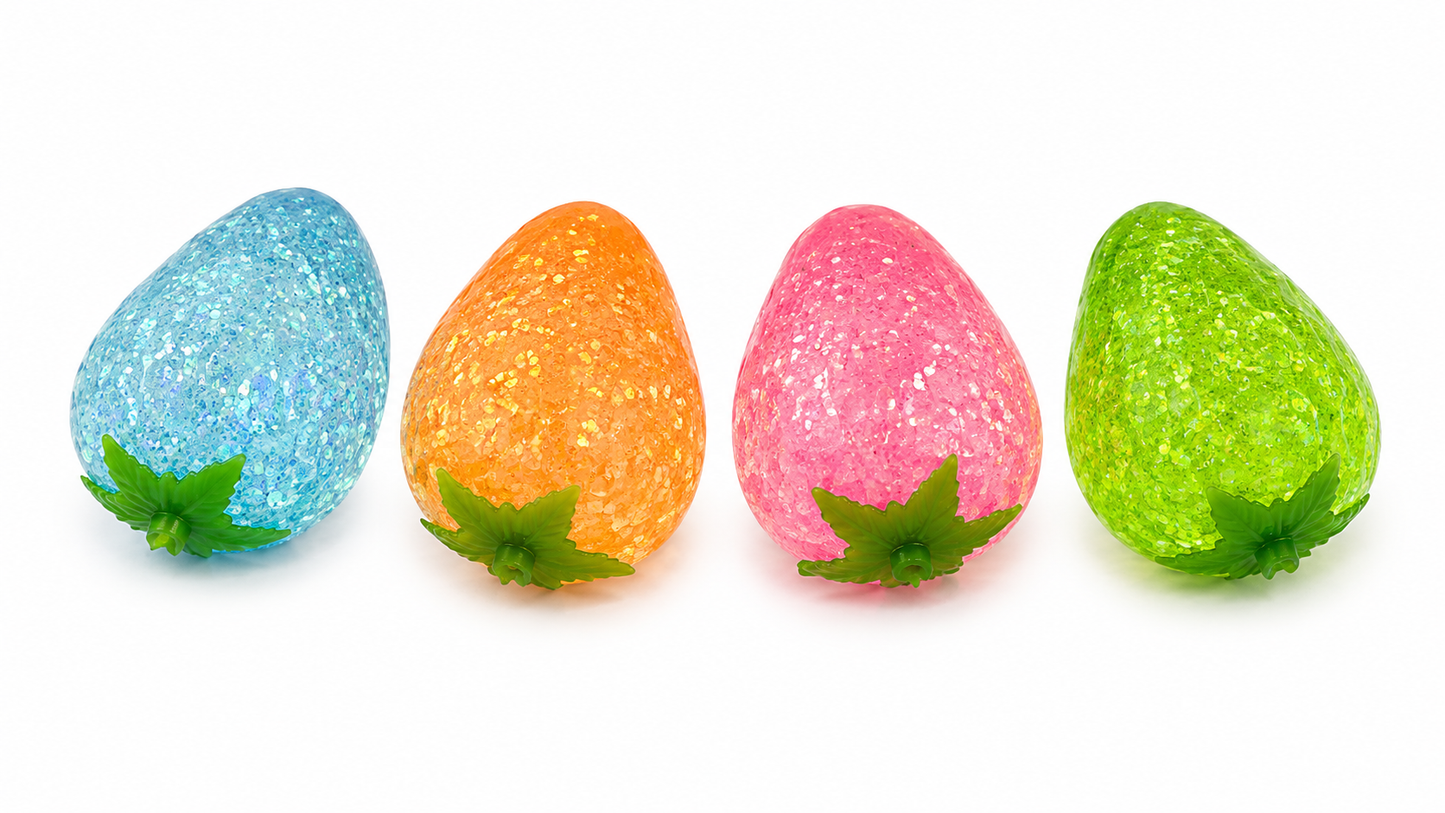 Glitter Strawberry | Squishy | Ready To Ship