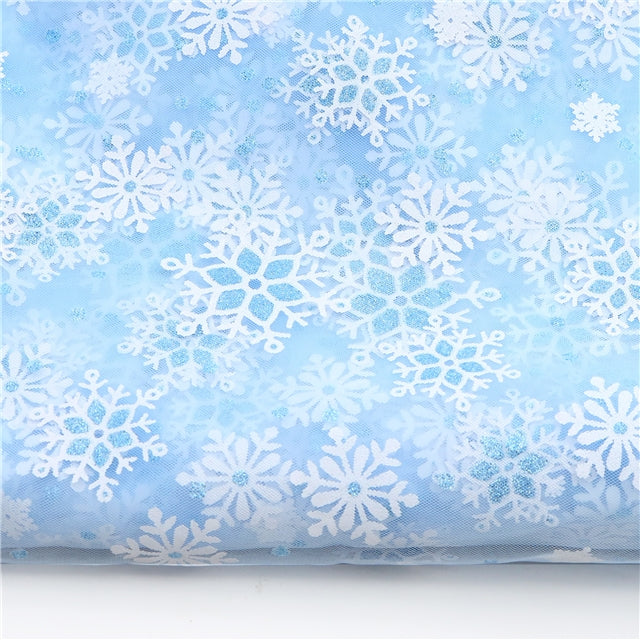 Glitter Snowflakes (Blue) | Mesh | Ready To Ship