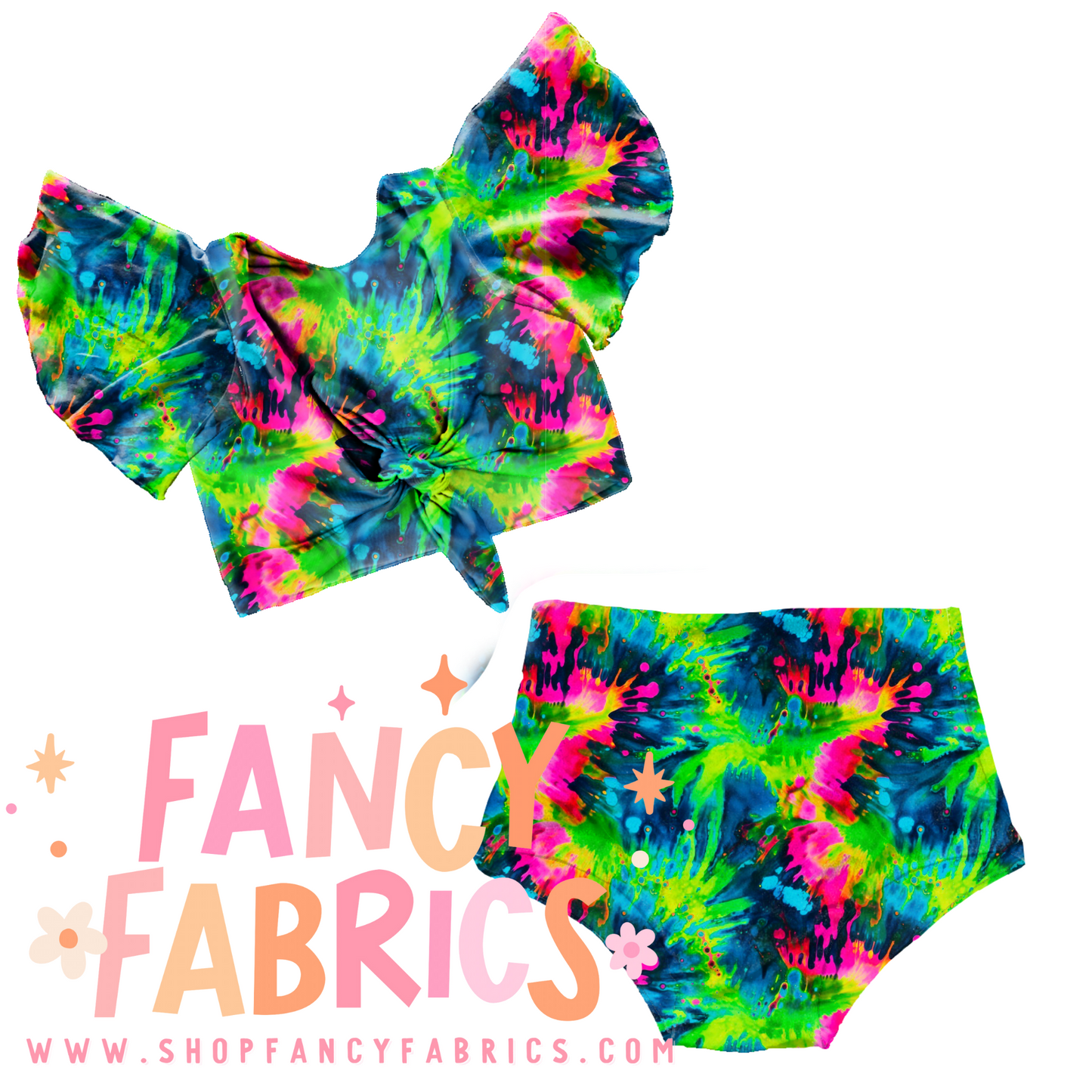 80's Tie Dye | 6x6 Scaling | Swim | Ready To Ship