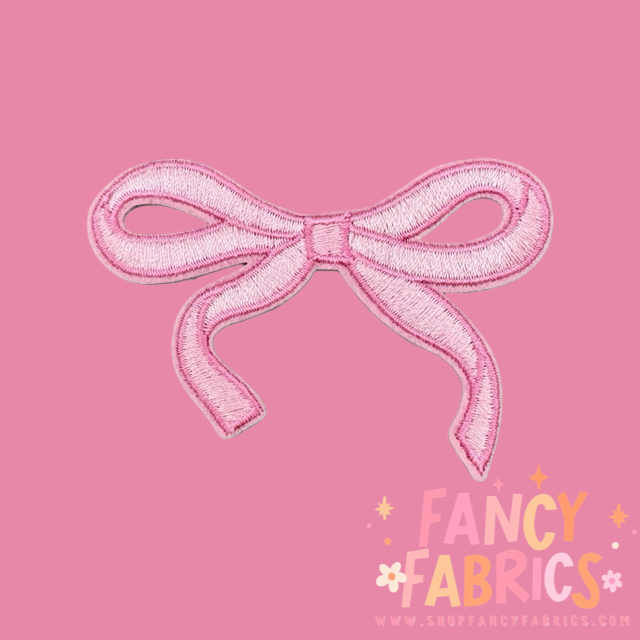 Pink Dainty Bow | Iron On Patch | Ready To Ship