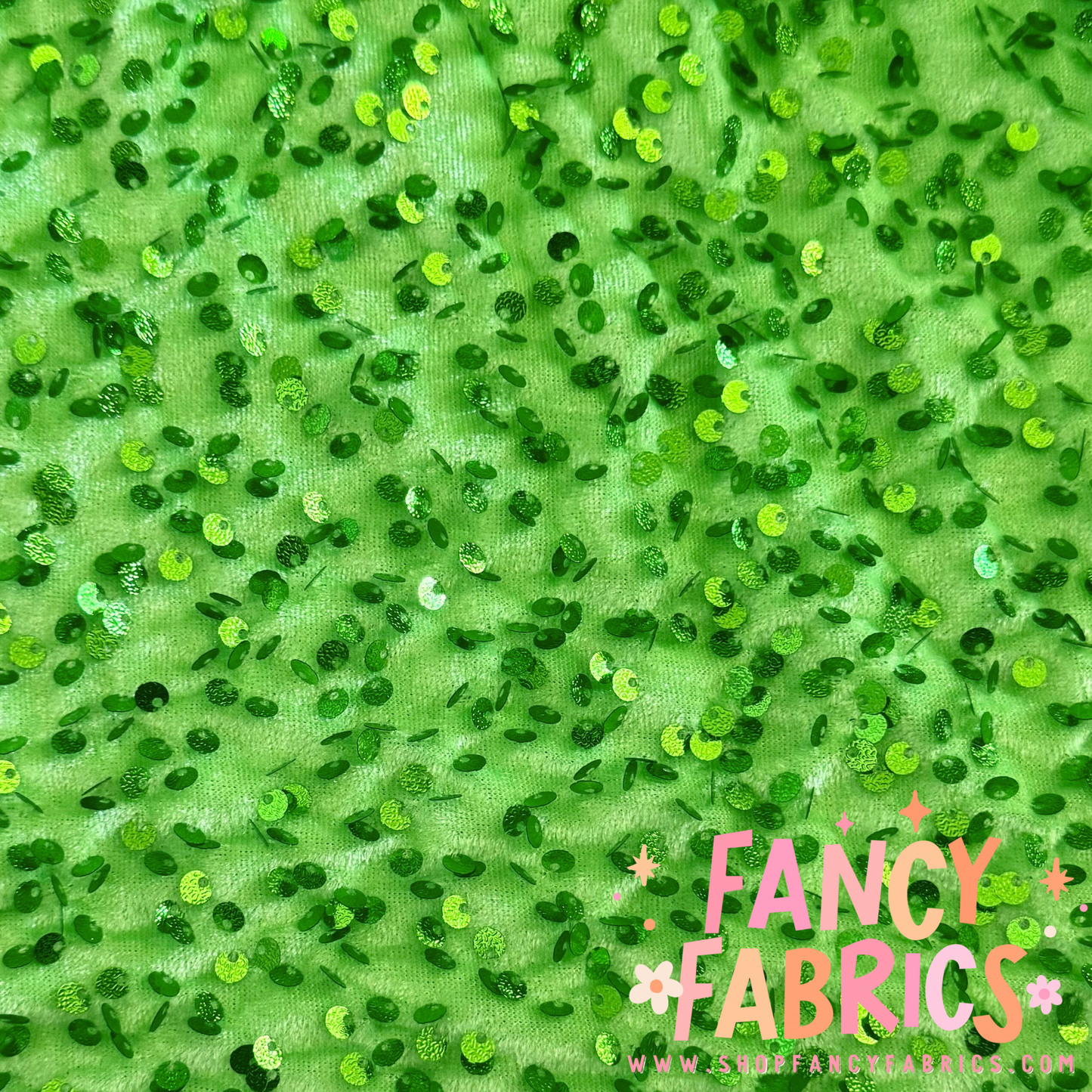 Grinchy | Stretch Sequin Velvet | Ready To Ship