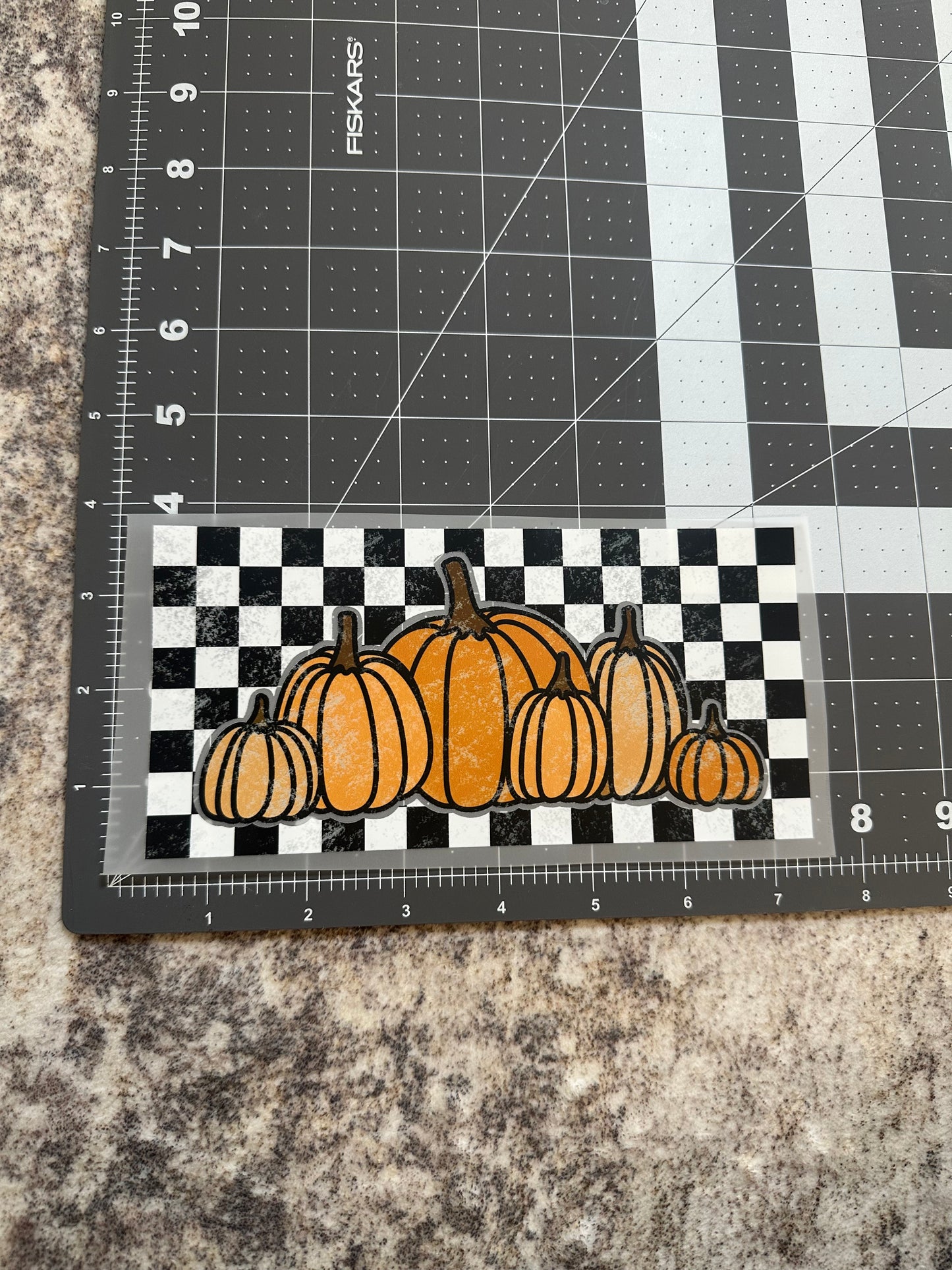 Pumpkin Checkers | Child Size | DTF Transfer