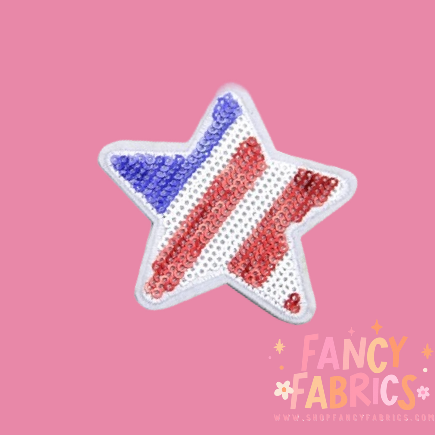 American Sequin Star | Iron On Patch | Ready To Ship