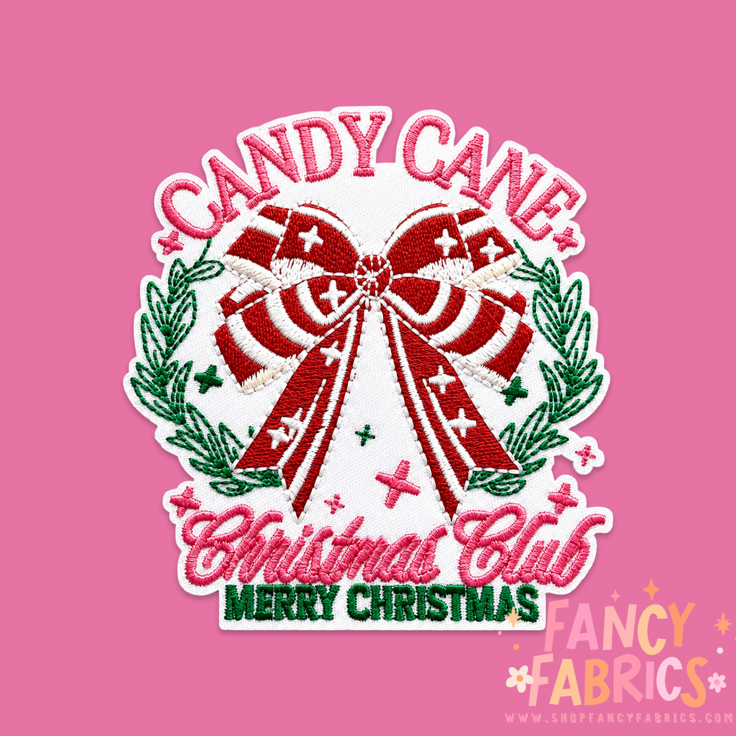 Candy Cane Christmas Club | Iron On Patch