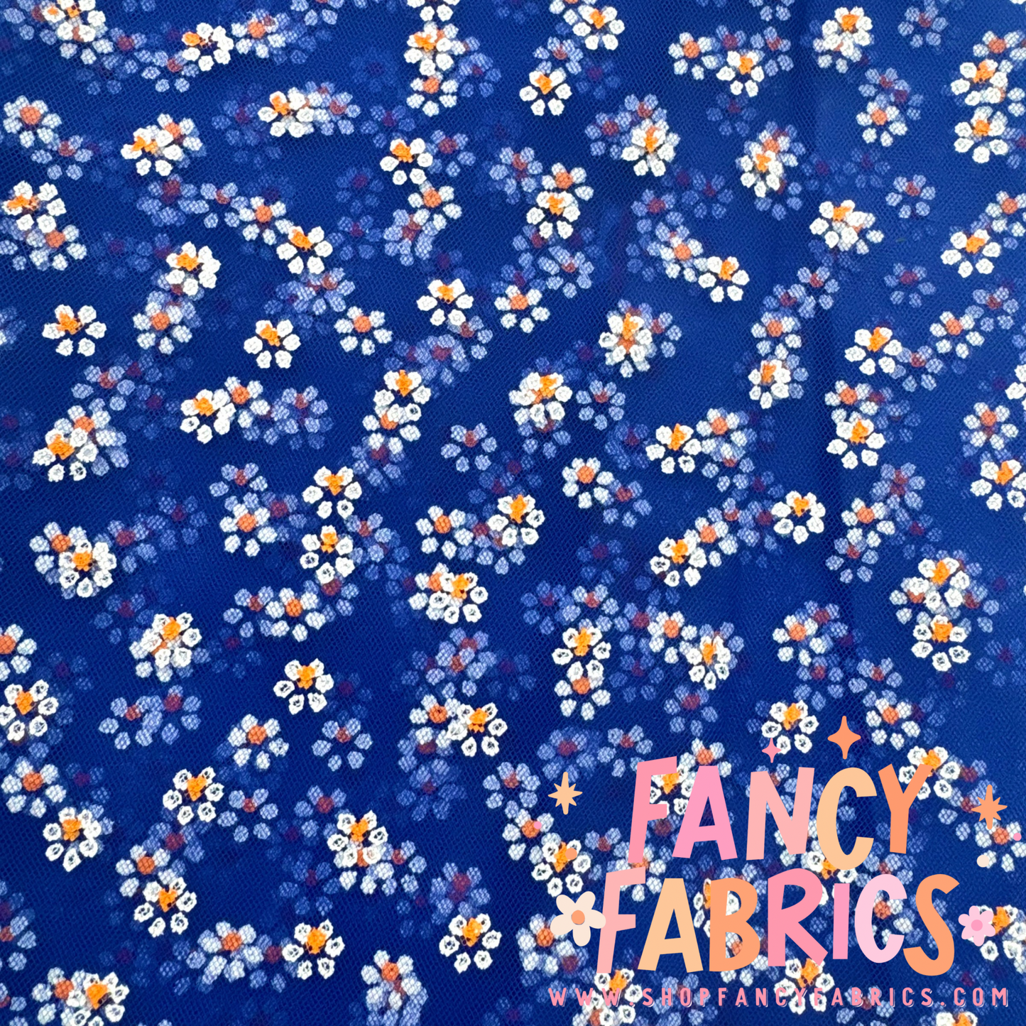 Royal Blue | Tiny Daisy Mesh | Ready To Ship