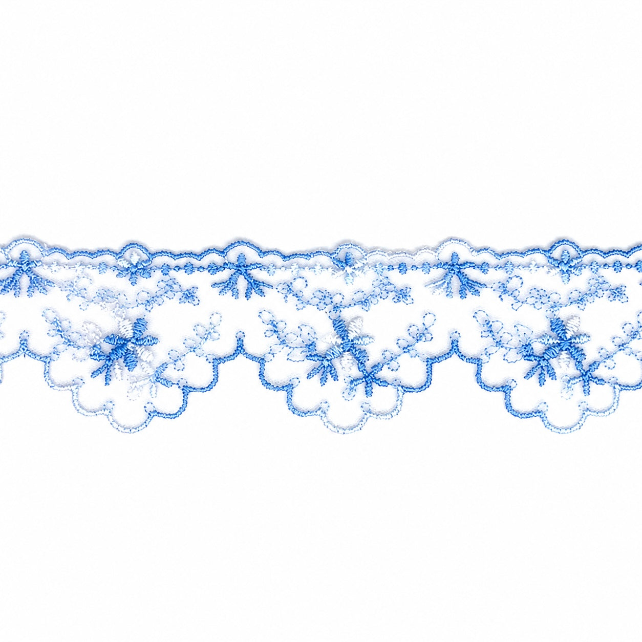 Blue Dreams | Embroidered Lace Trim | Ready To Ship