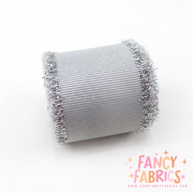 Dark Silver (Metallic Edge) | 1.5" Single Sided | Layer Ribbon | Ready To Ship