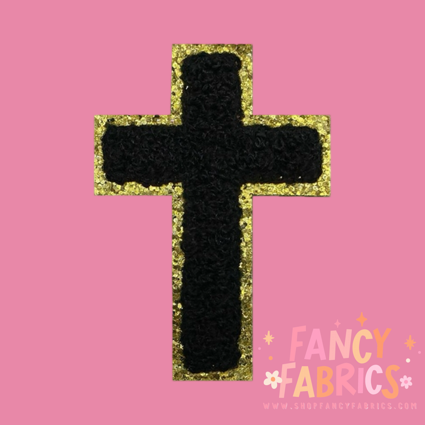 Black Cross | Iron On Patch | Ready To Ship