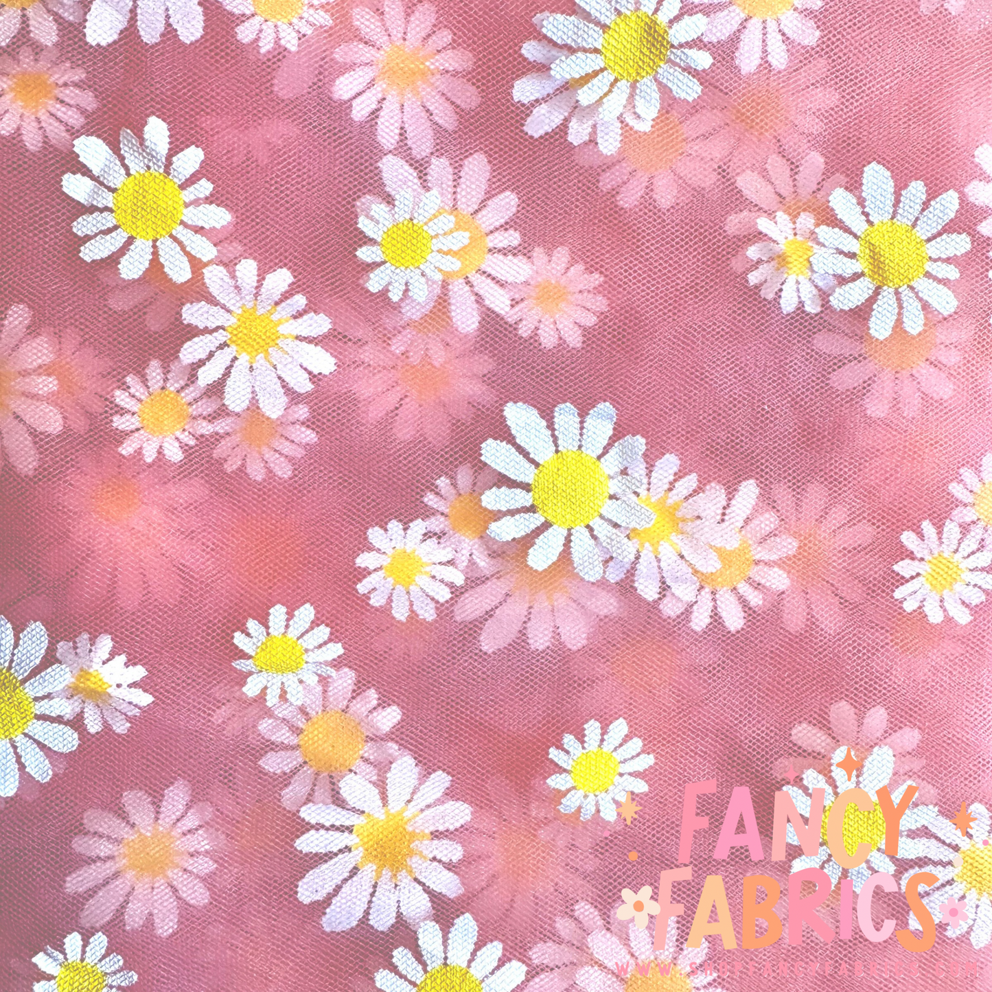 Stamped Daisy (Raspberry) | Mesh | Ready To Ship