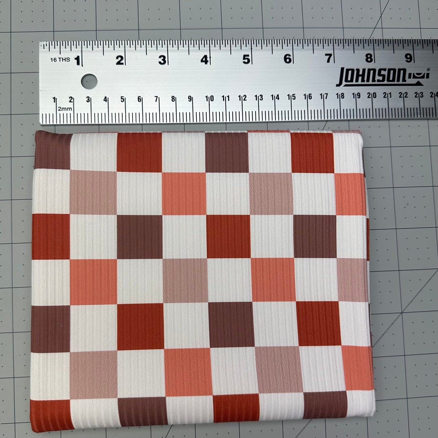 Brown Checkers | 8x8 Scaling | Skinny Rib | Ready To Ship