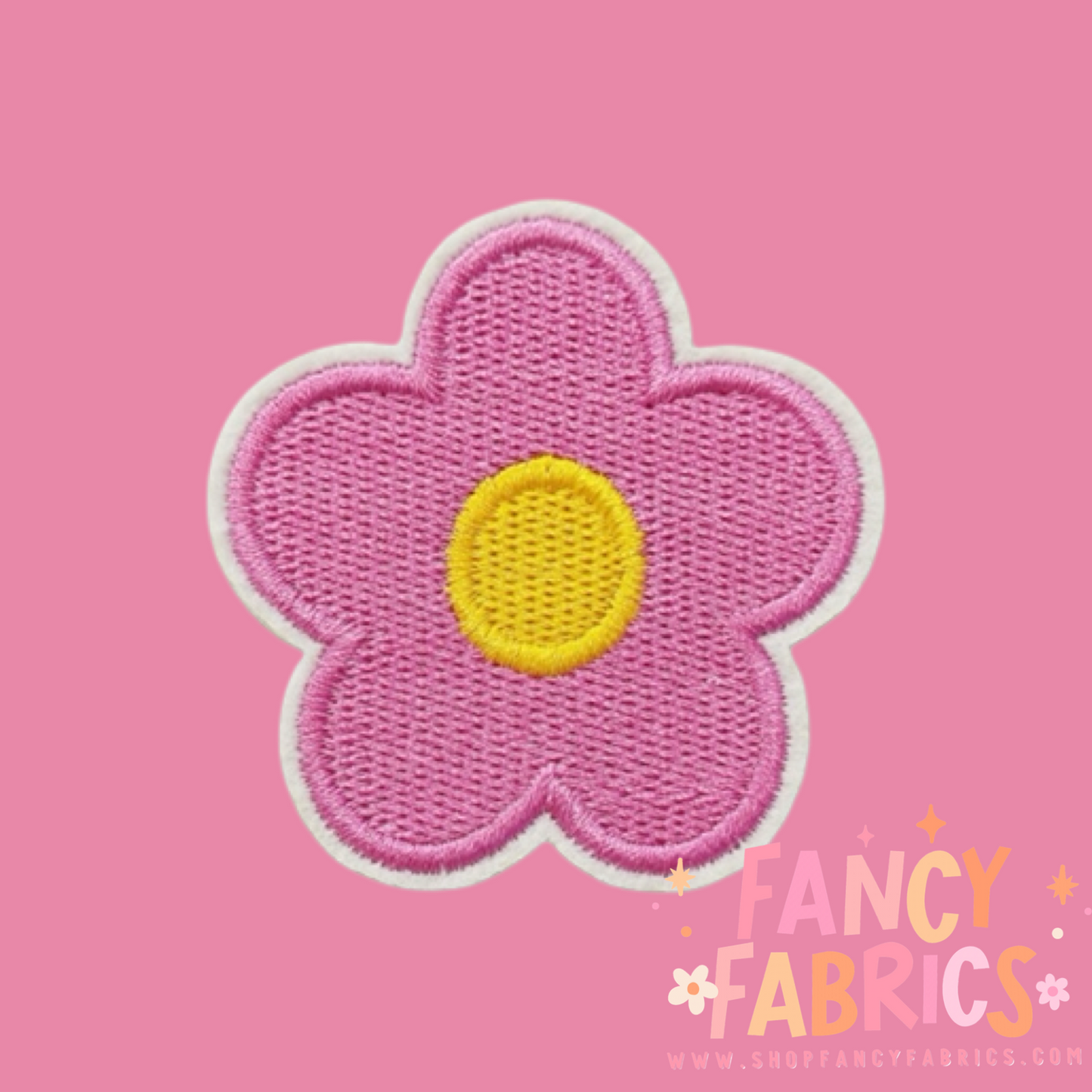 Pink Daisy | Iron On Patch