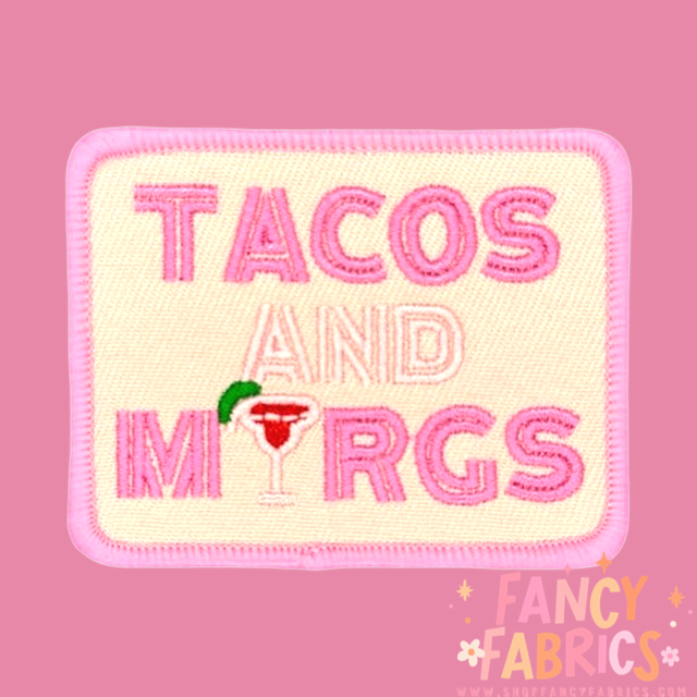 Tacos & Margs (Pink) | Iron On Patch