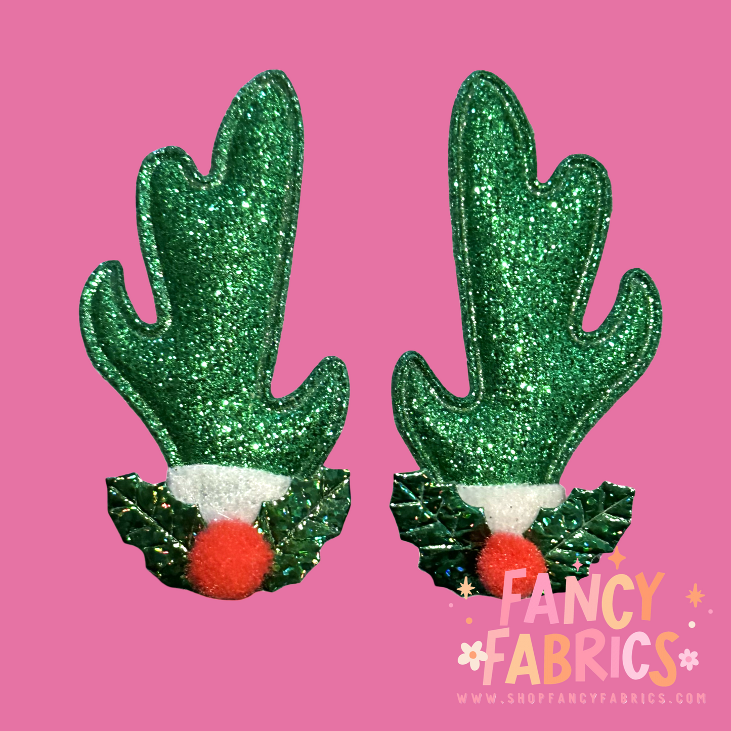 Green Glitter | Reindeer Antlers | Ready To Ship