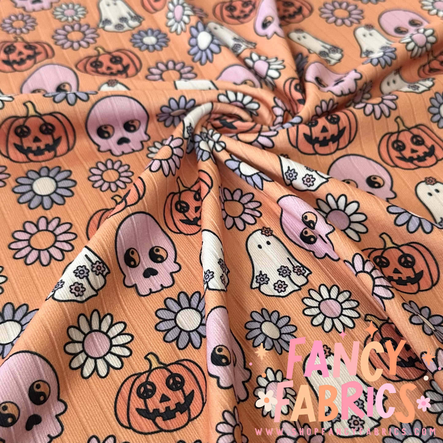 Funky Halloween | 6x6 | Brushed Rib | Ready To Ship