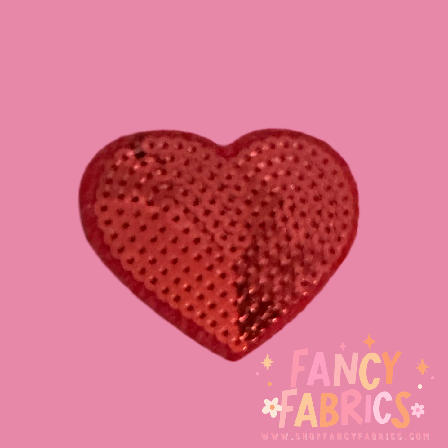 Sequin Heart (Red) | Iron On Patch