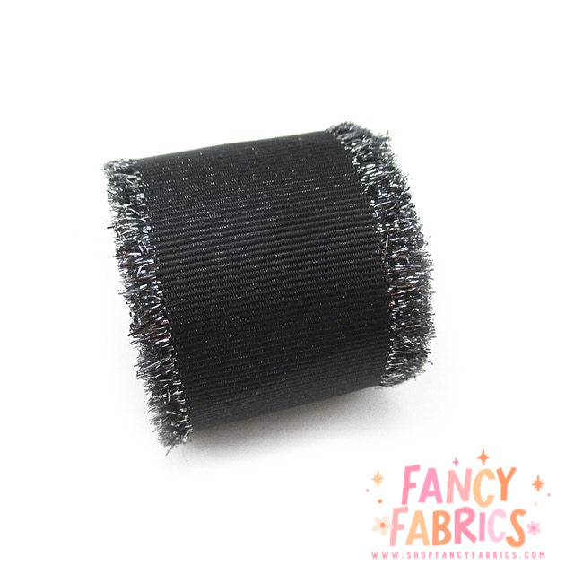 Black (Metallic Edge) | 1.5" Single Sided | Layer Ribbon | Ready To Ship