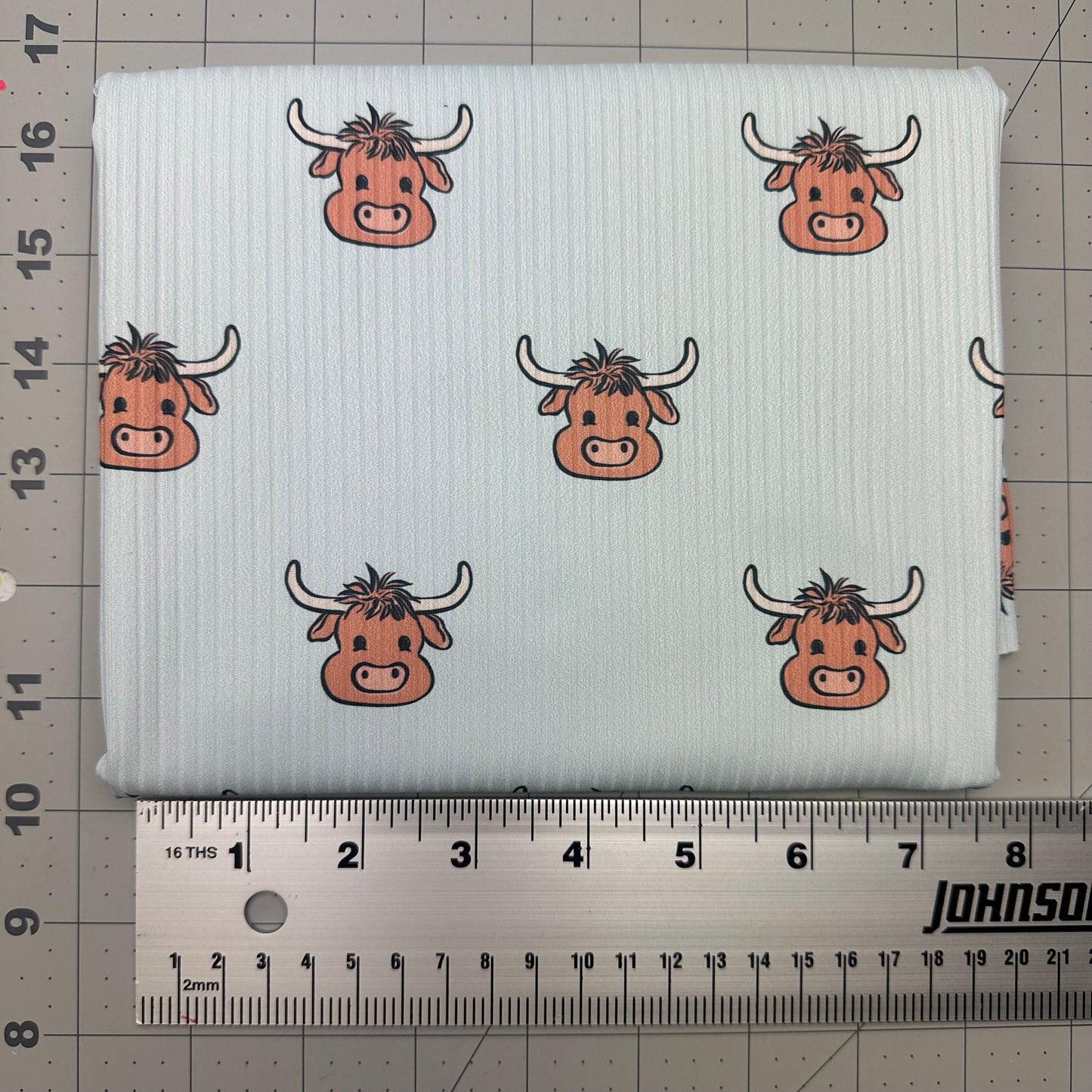 Blue Cows | 8x8 Scaling | Skinny Rib | Ready To Ship