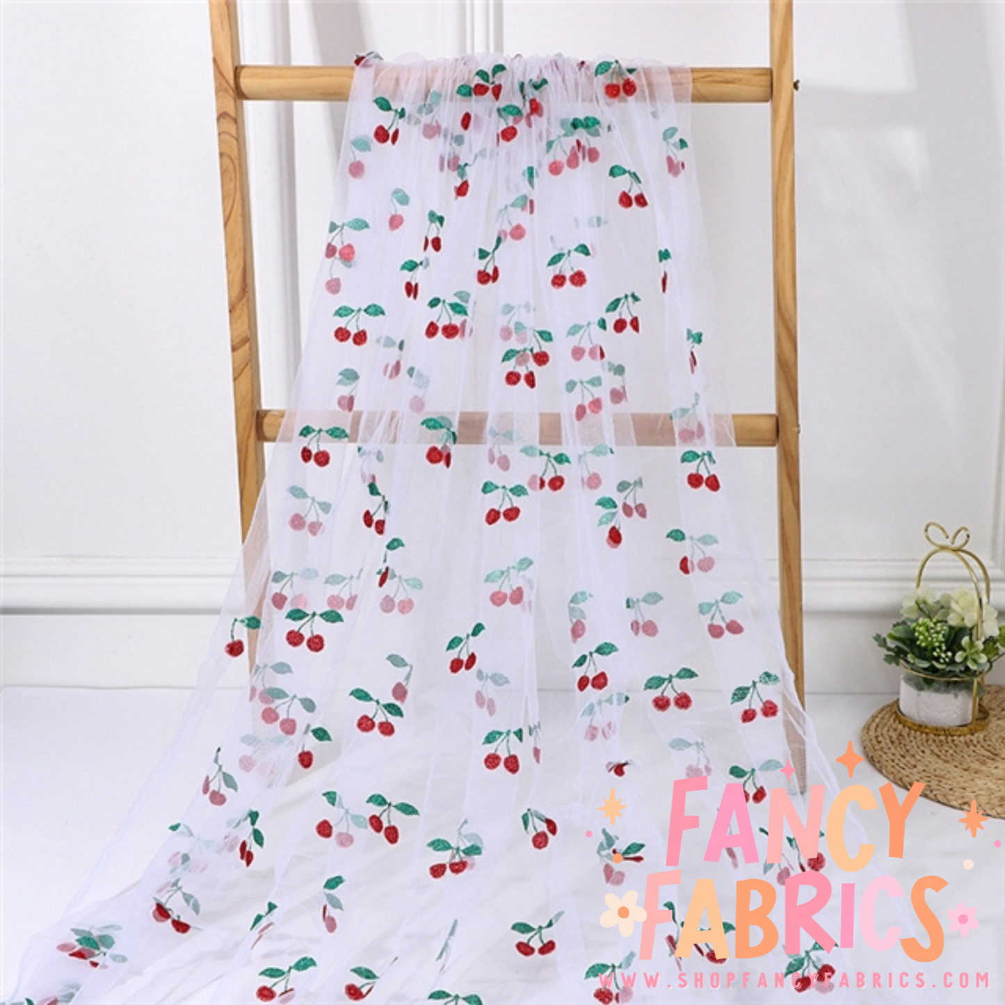 Glitter Cherries | Mesh | Ready To Ship