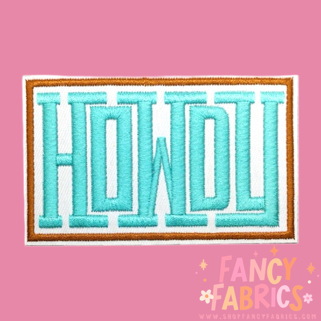 Howdy (Blue) | Iron On Patch