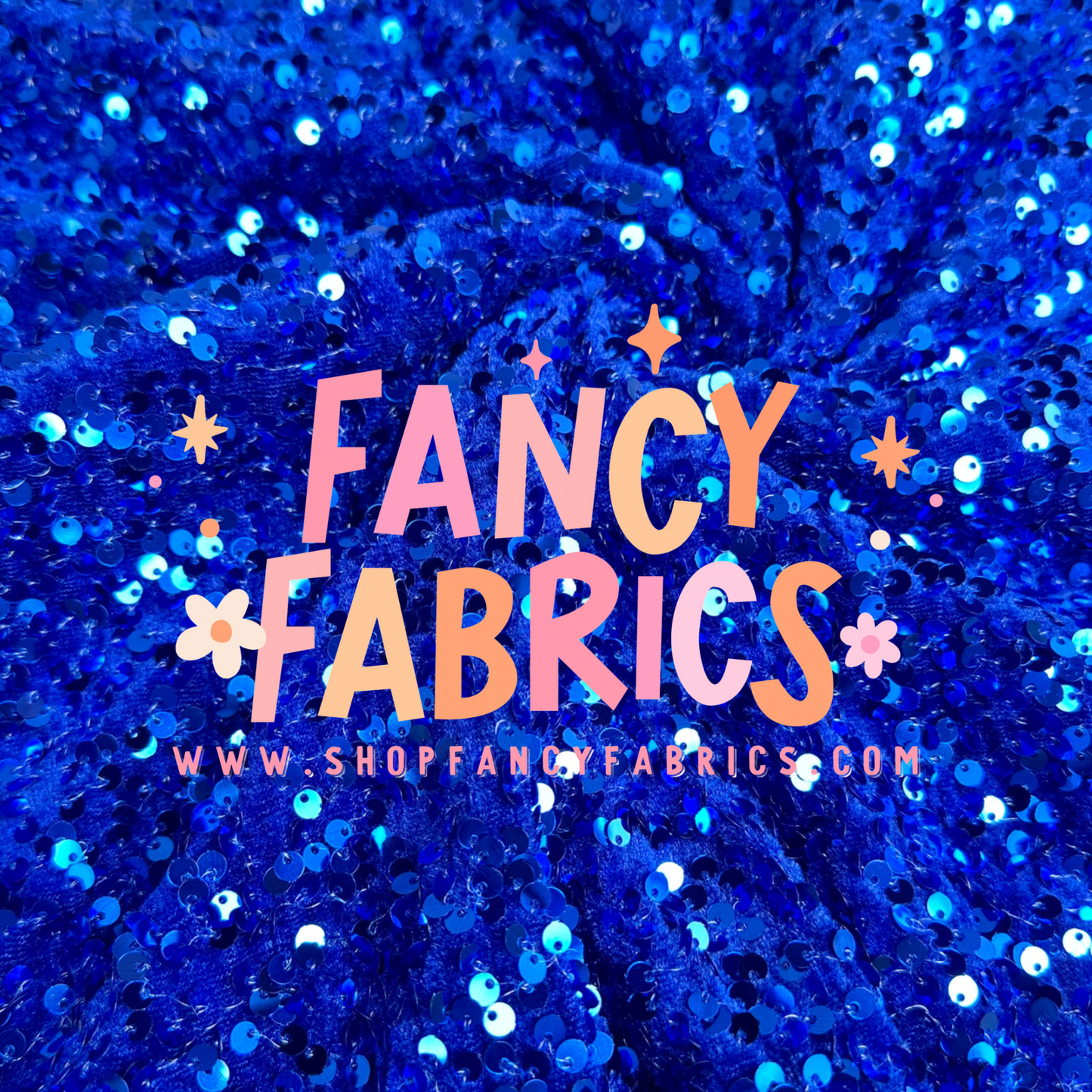 Blue | Stretch Sequin Velvet | Ready To Ship