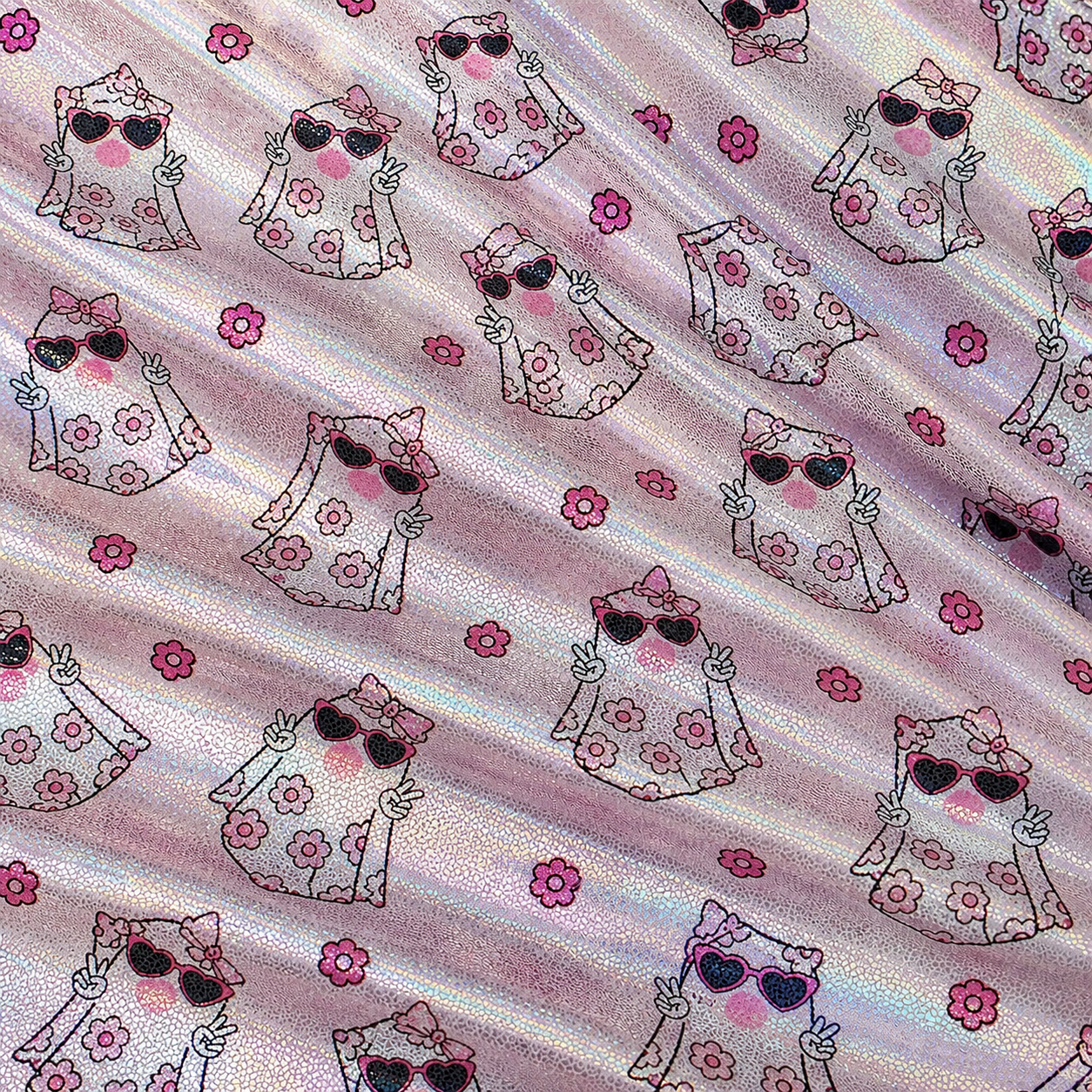 Bubblegum Ghosts | 4x4 Scaling | Printed Holographic | Ready To Ship
