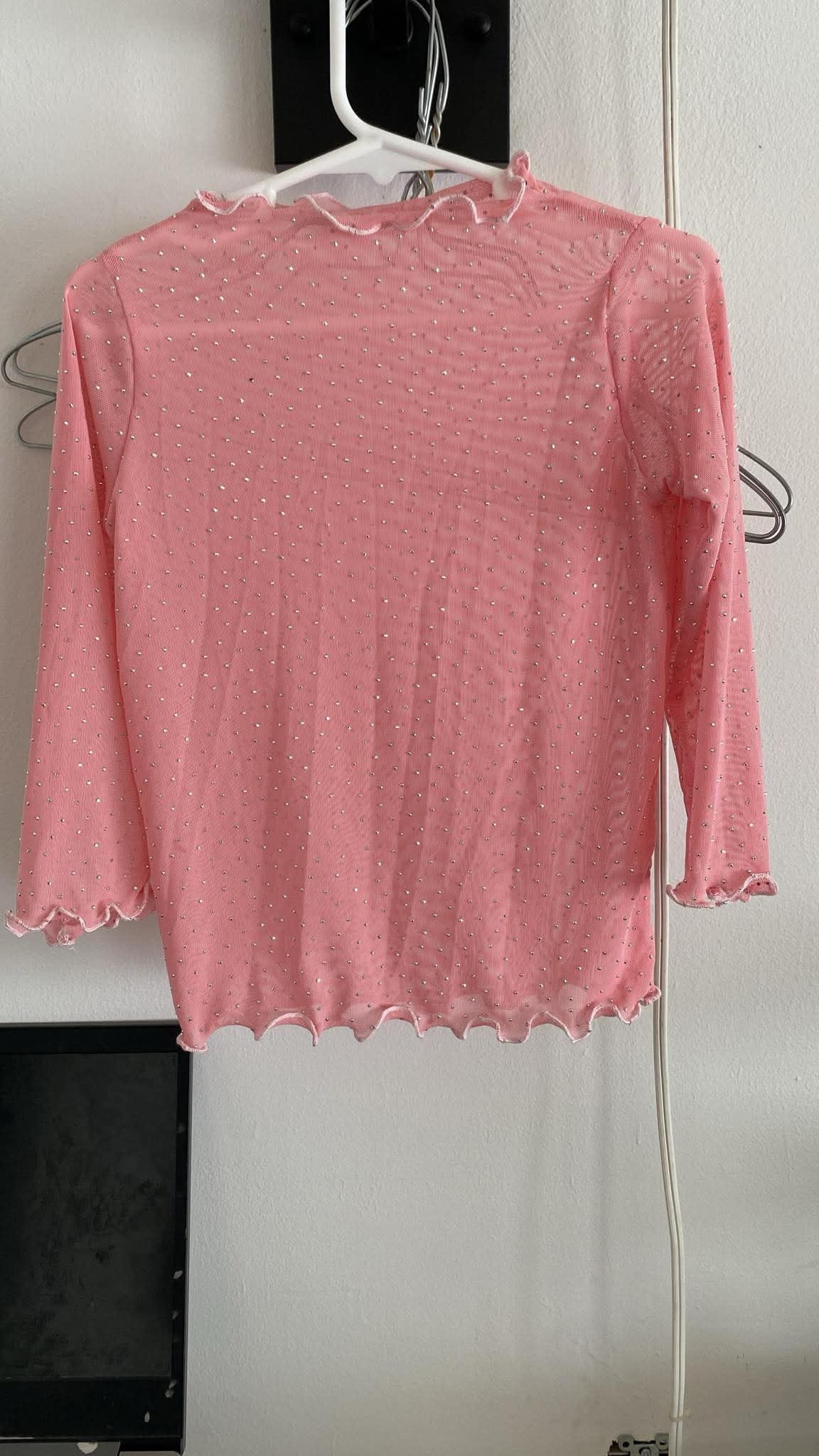 Pink | Rhinestone Mesh | Ready To Ship