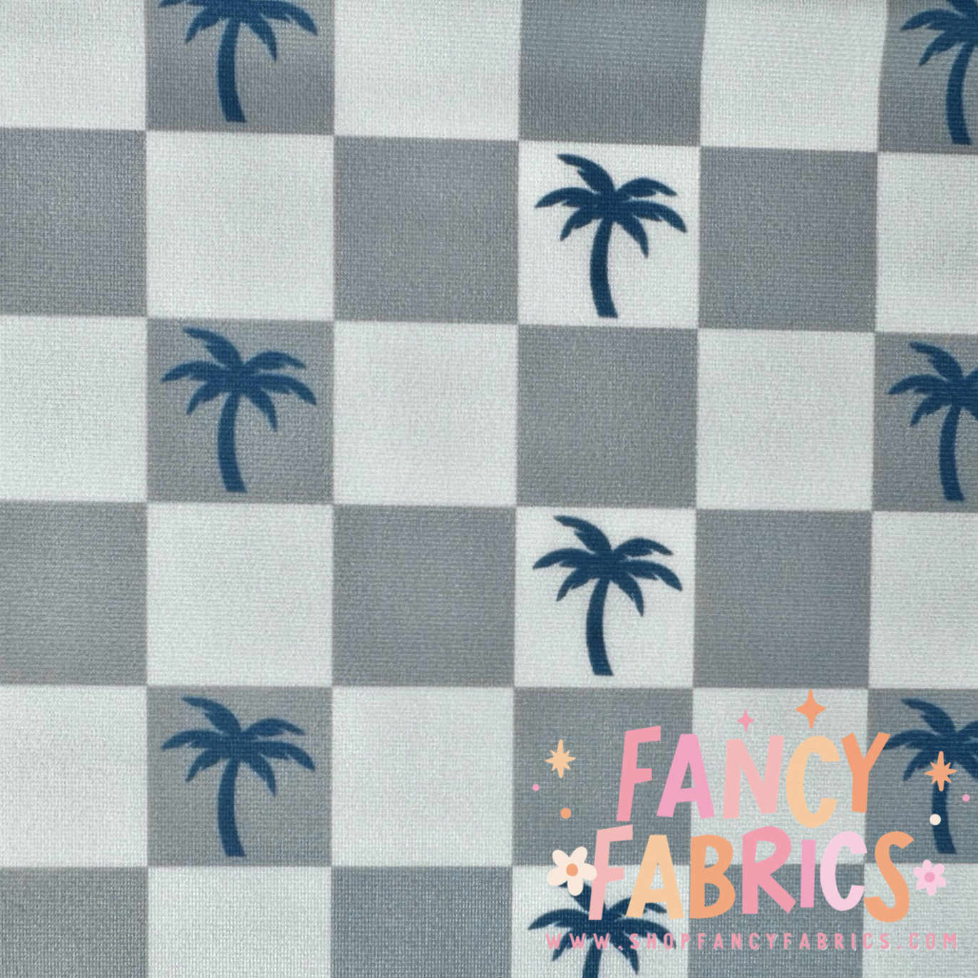 Checkered Palm Trees | Swim | 6x6 Scaling | Ready To Ship