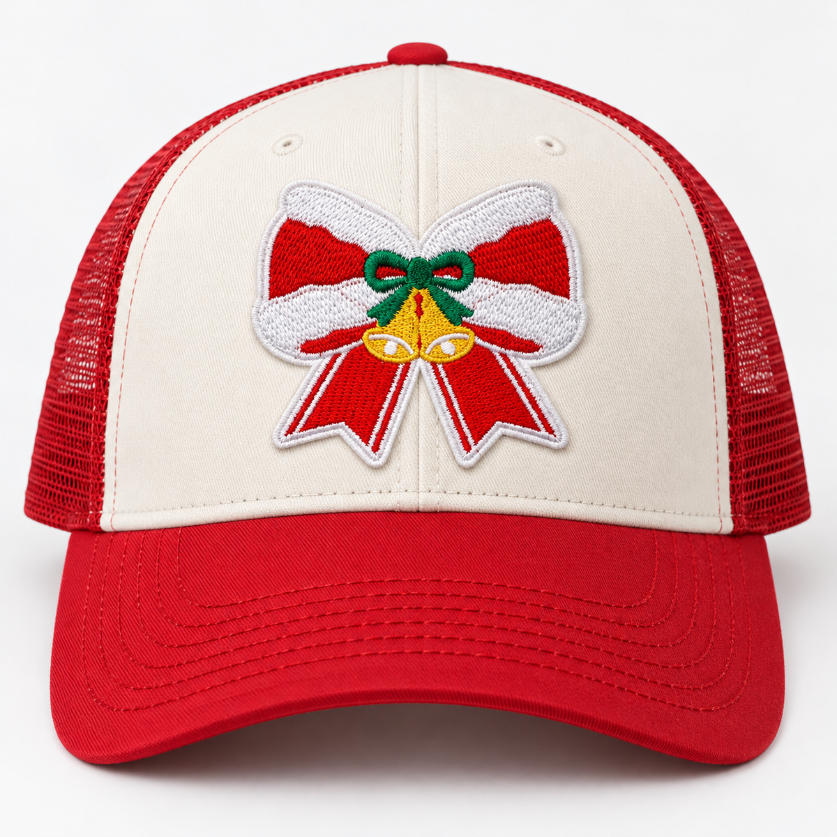 Christmas Bow (Bells) | Iron On Patch