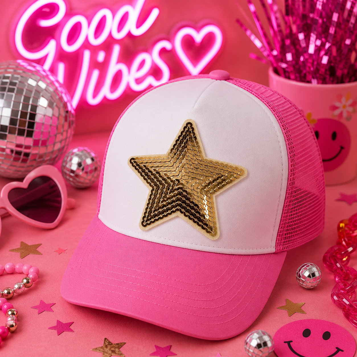 Gold Sequin Star | Iron On Patch