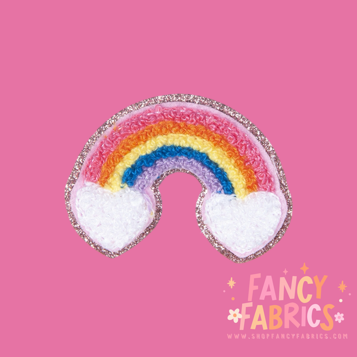 Glitter Rainbow iron on patch