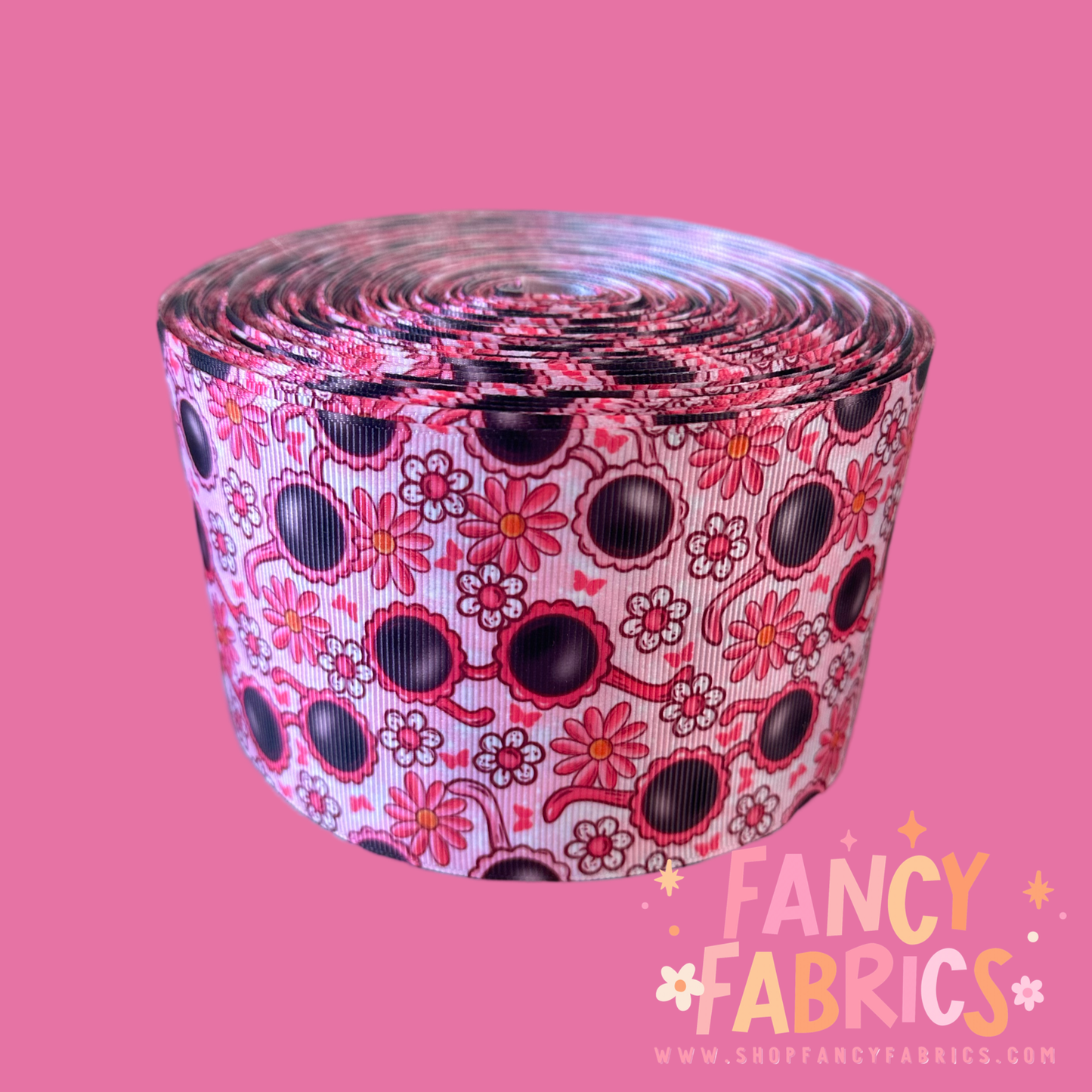Summer Checkers 3" single sided ribbon