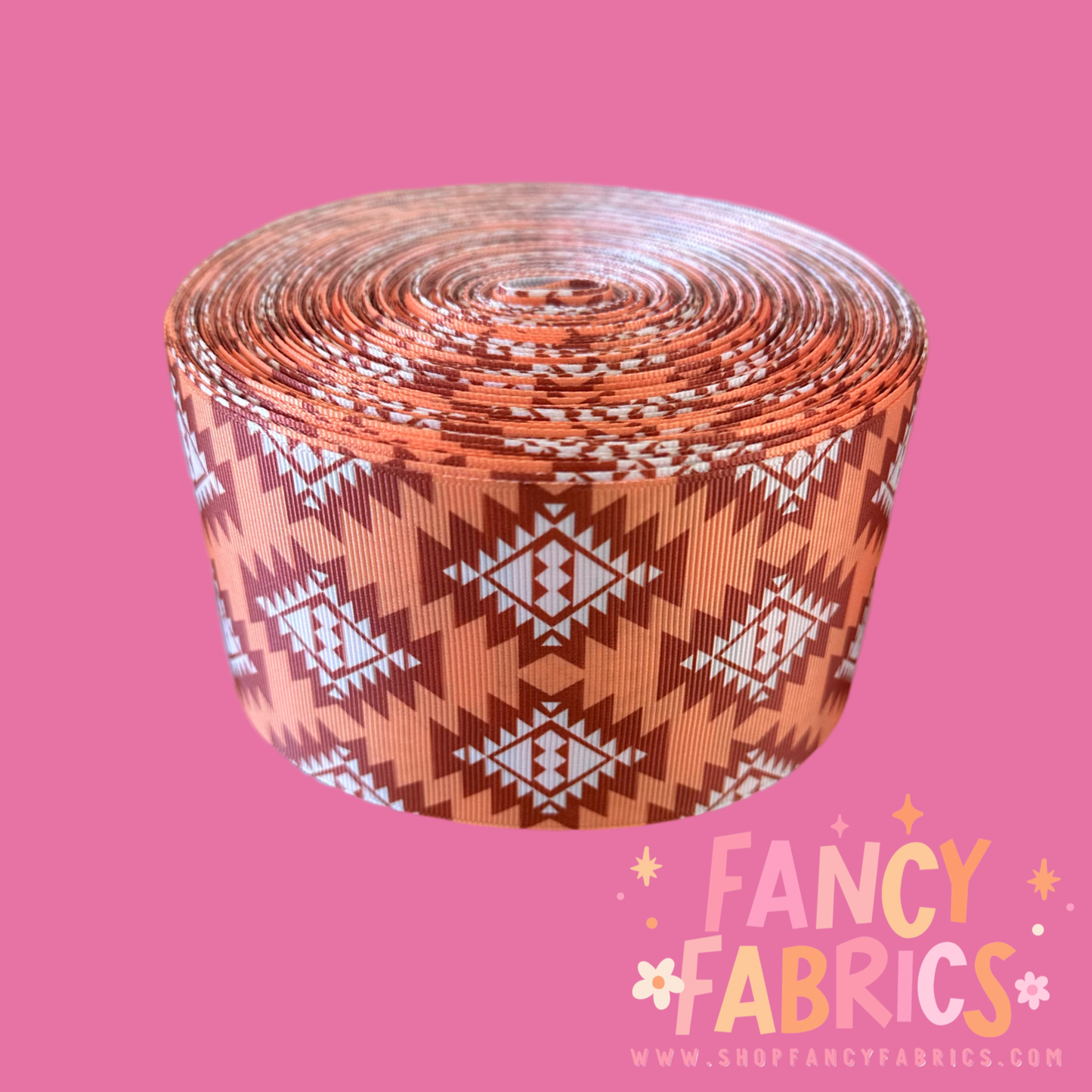 Western Aztec 3" single sided ribbon