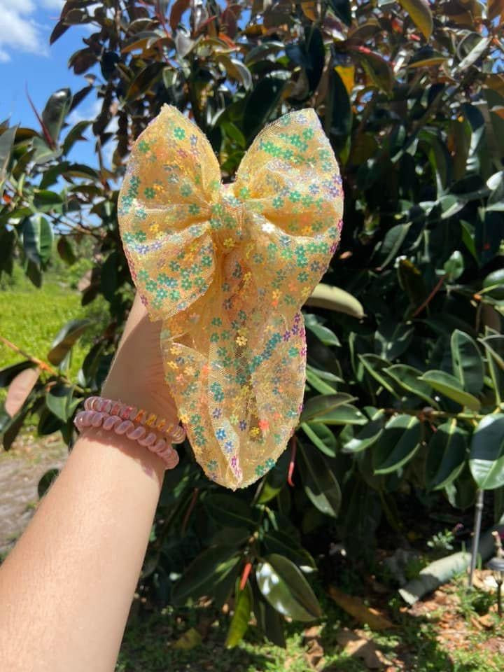Baby Blue | Floral Sequin Mesh | Ready To Ship