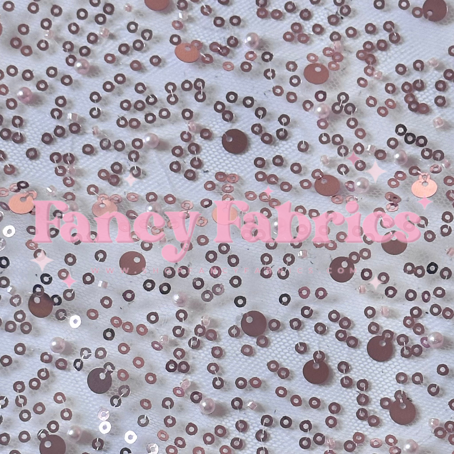 Blush | Sequin + Pearl Mesh