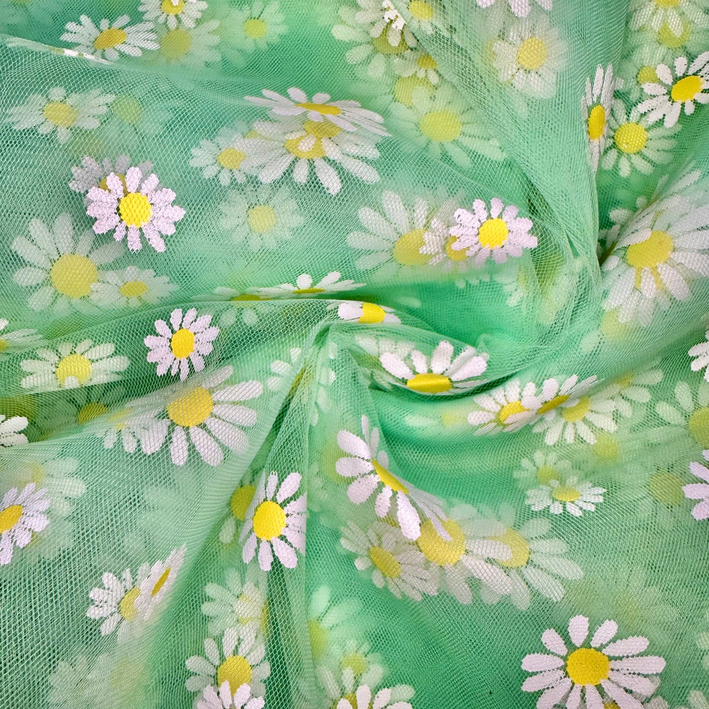 Stamped Daisy (Green) | Mesh