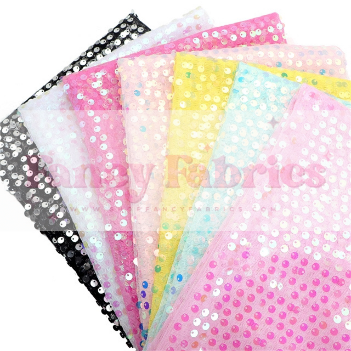 Aqua | Circle Sequin Mesh | Ready To Ship