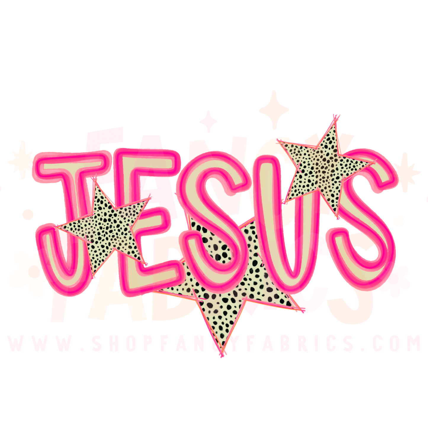 Jesus (Stars) | Adult Size | DTF Transfer | Ready To Ship