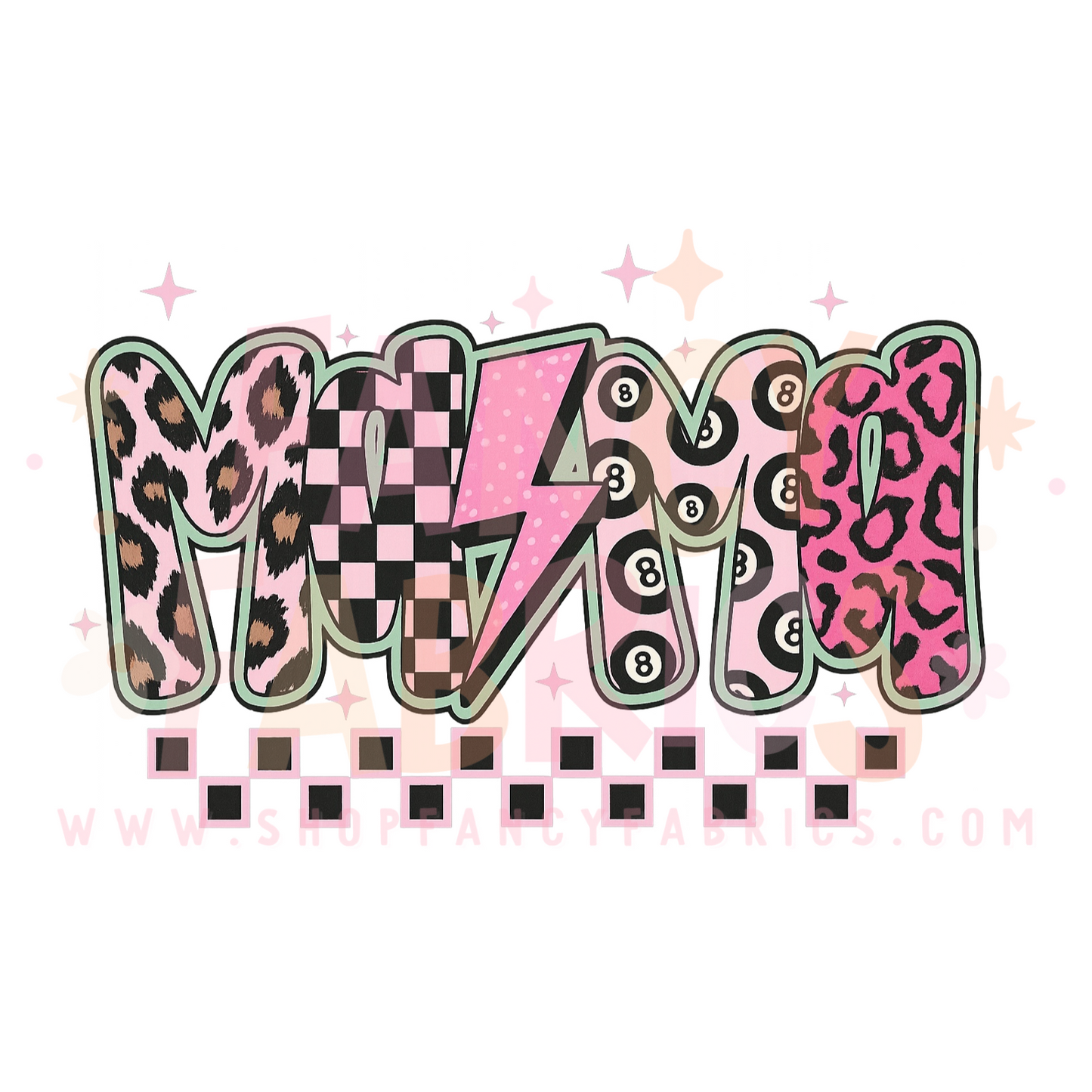 Mama (Bottom Checks) | Adult Size | DTF Transfer | Ready To Ship