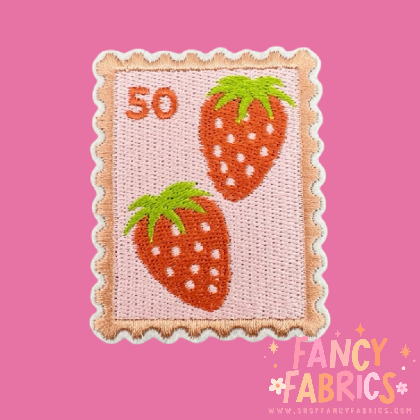 Strawberry Stamp | Iron On Patch