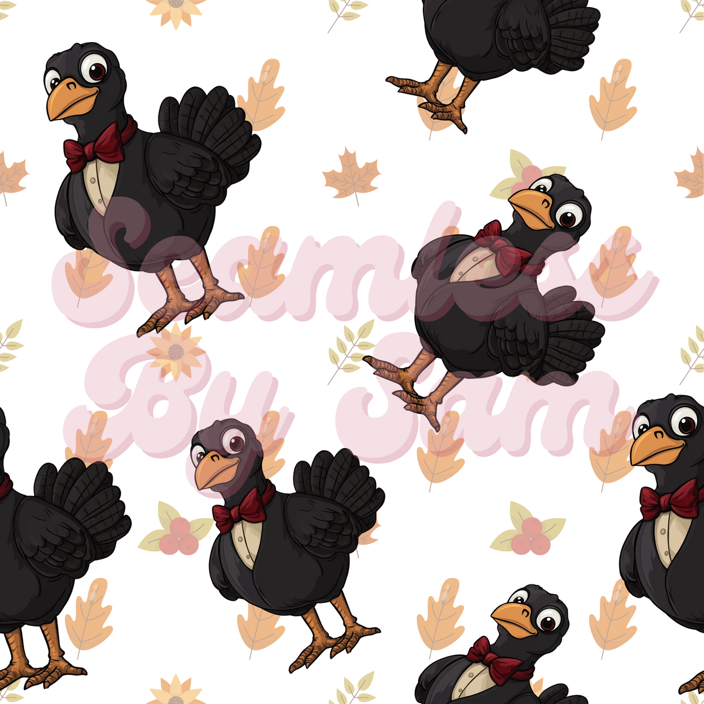 Fancy Turkeys | Seamless File | Digital Download