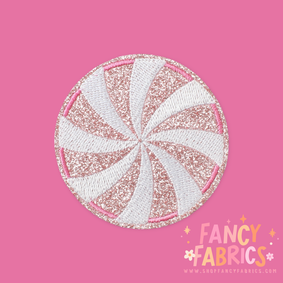 Pink Peppermint | Iron On Patch