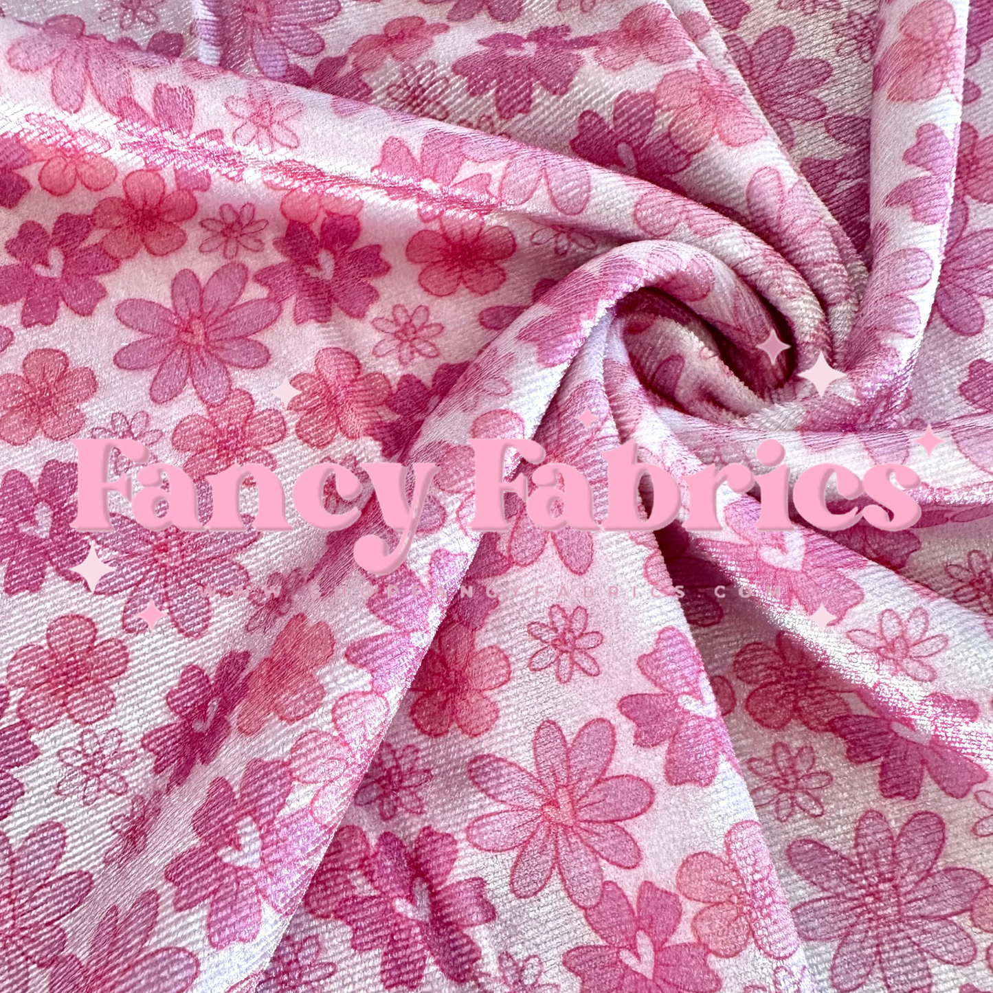 Heart Flowers | Stretch Velvet | 4x4 Scaling | Ready To Ship