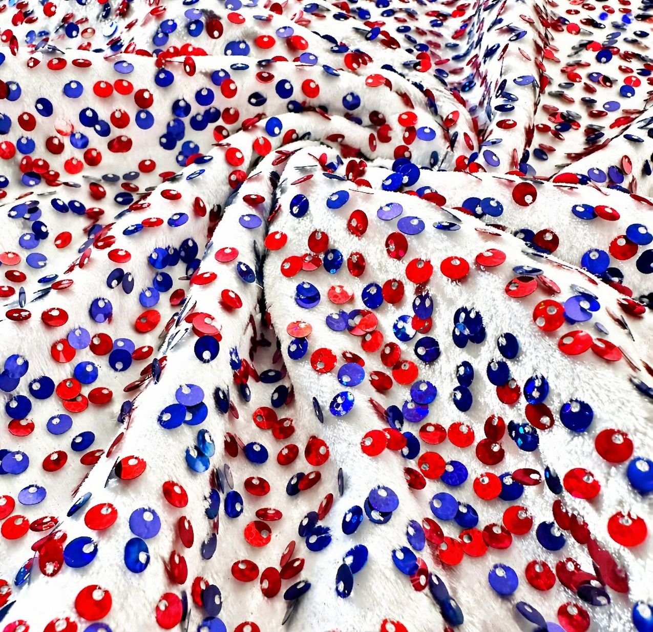 Patriotic | Stretch Sequin Velvet | Ready To Ship