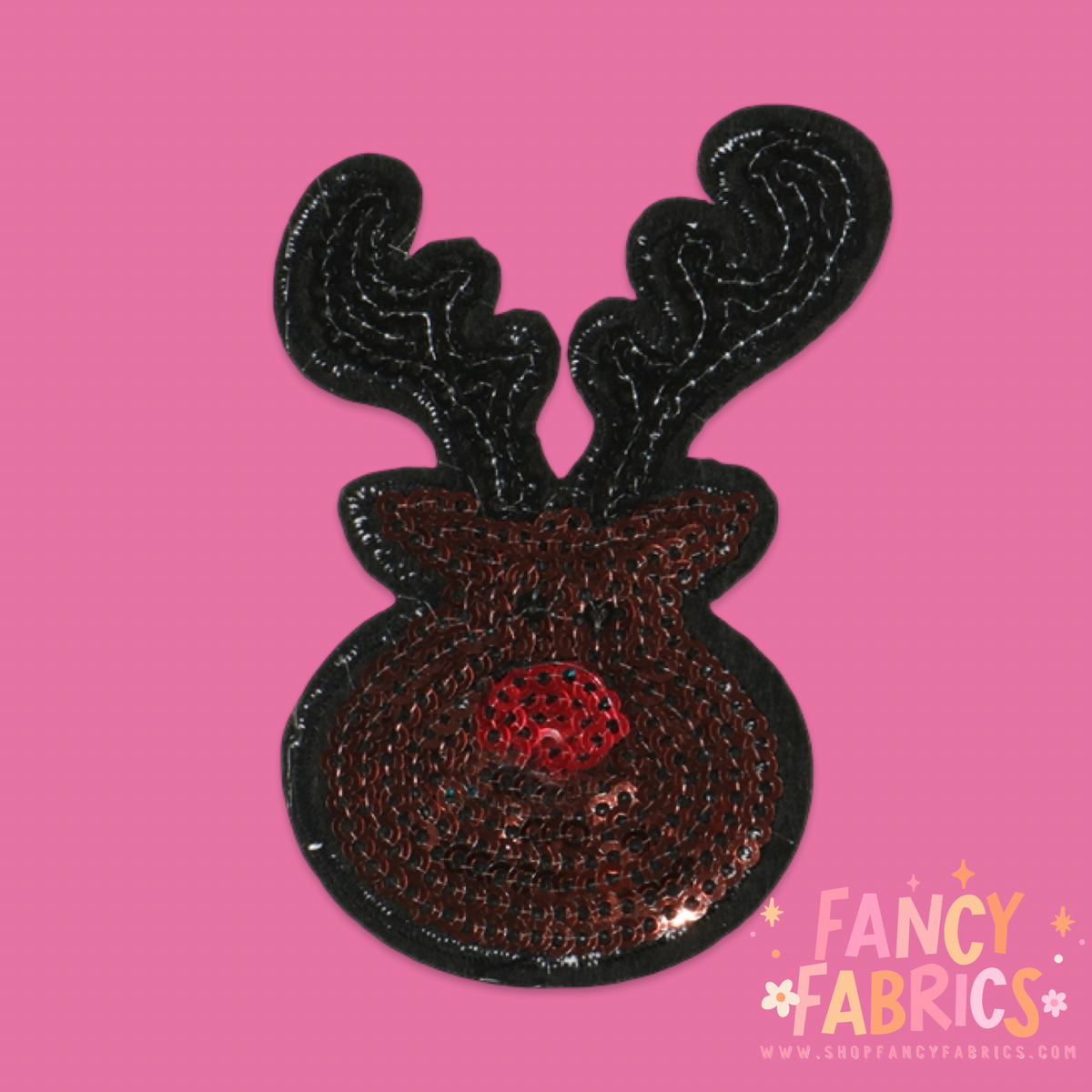 Reindeer Sequins | Iron On Patch