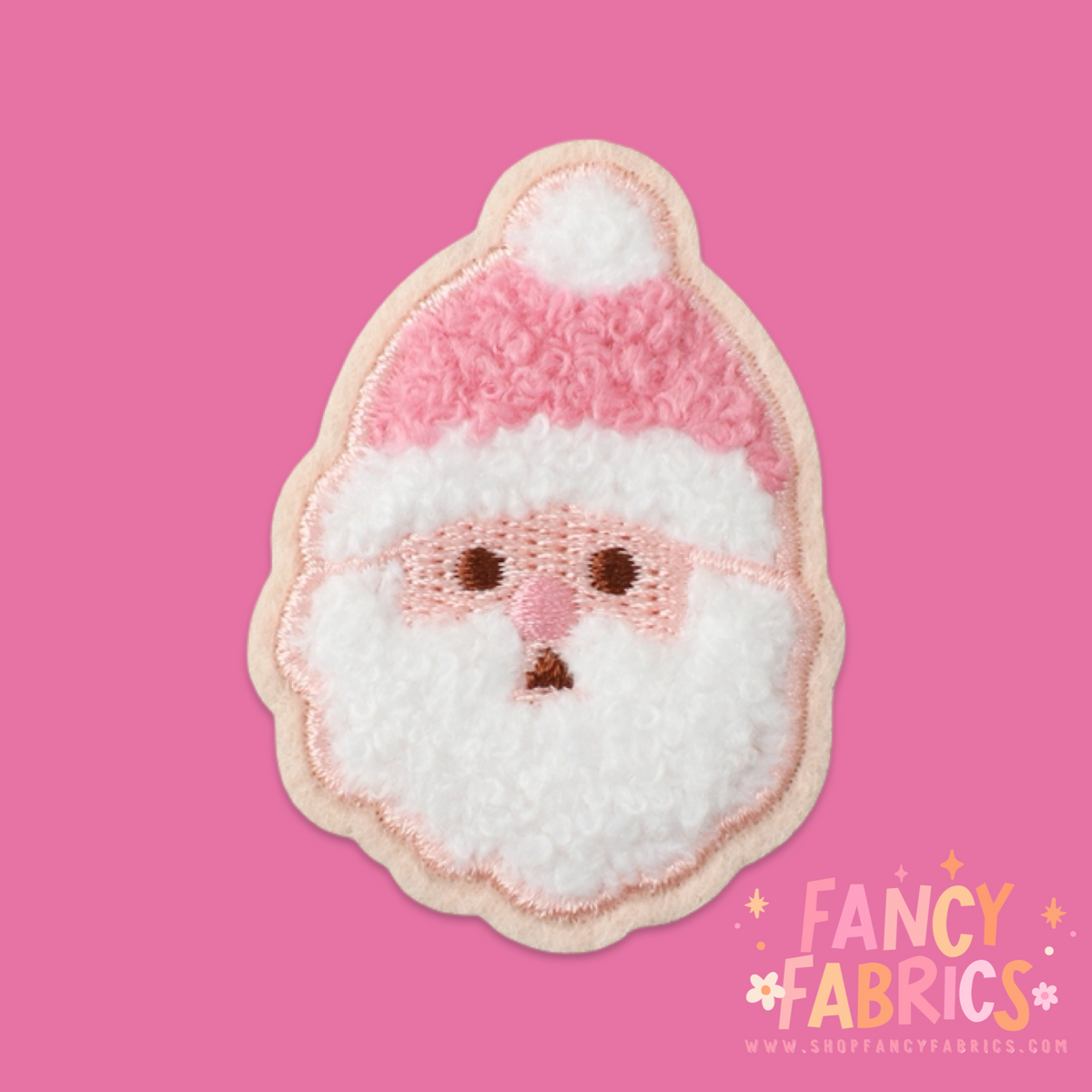 Pink Santa Claus | Iron On Patch