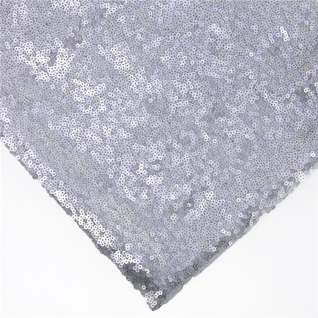 Silver | Stretch Sequin Mesh | Ready To Ship